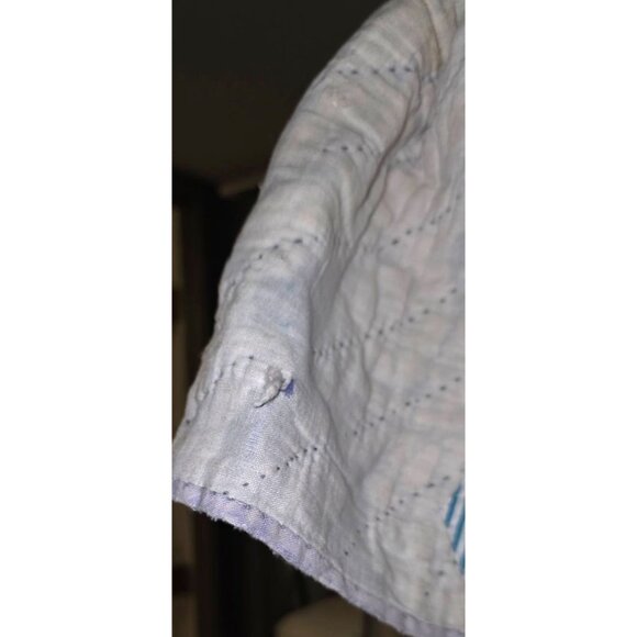 Antique Quilt Handmade Patchwork 70"x66" Multicolor Geometric Design Cotton READ - Picture 9 of 16